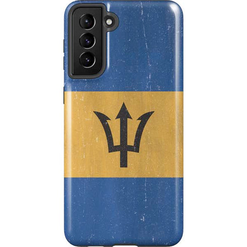 Barbados Flag Distressed Galaxy S21 FE Pro Case